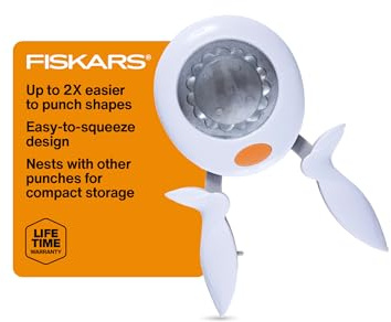 Fiskars X-Large Craft Hole Punch - Ergonomic and Easy Squeeze Grip - Seal of Approval Shape - Scrapbooking Tools
