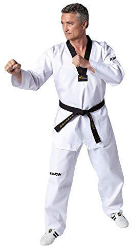 Kwon TKD-Anzug Victory, weiß mit schwarzem Revers Gr. 200 cm