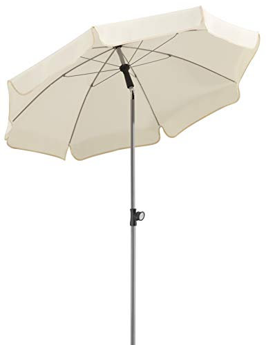 Schneider - Locarno, Ombrellone rotondo, colore: Bianco (Natur), Ø ca. 150 cm