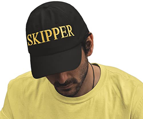 4sold Kapitänsmütze Cap Captain Ancient Mariner, Captain Cabin Boy Crew First Mate Yachting Baseballmütze Schriftzug Schwarz Weiß rot Weiss Army Military Baseballmütze Security