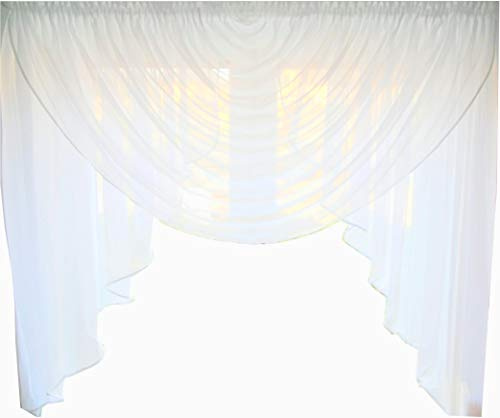 Fertiggardine aus Voile NEU Top Design Set Schöne Gardine HG-1 Modern (Fensterbreite 200-220 cm)