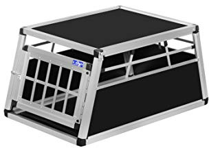 ALPUNA Transportbox N35 – Aluminium Hundebox 82×50×40 cm – Auto Hundebox, sicherer Hundetransport im Kofferraum