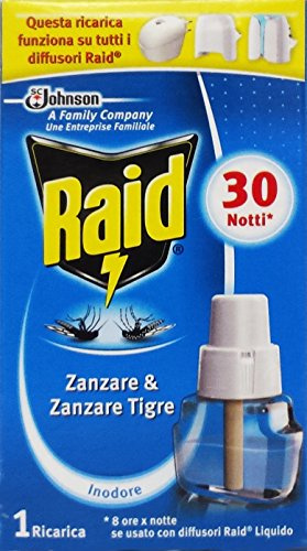Raid recarga difusor eléctrico insecticida Liq.30 Notti