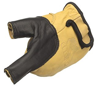 elToro Bogenhandschuh schwarz-gelb für die Linke Hand (XS) – Handschutz für Bogenschützen mit Holzpfeilen – sicherer Griff & Schutz der Bogenhand