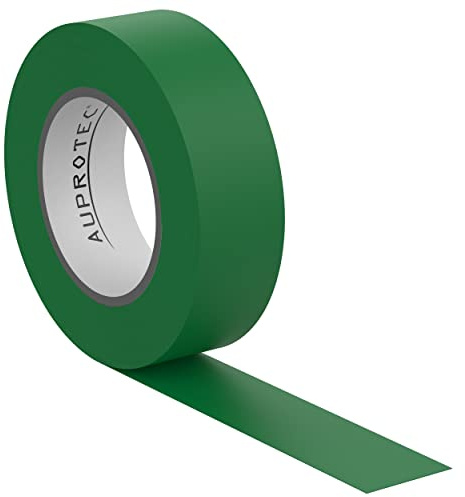 AUPROTEC 1x Isolierband grün 15mm x 10m VDE PVC Isoband | Für Elektroinstallation, Kabelisolierung & Markierung | schwer entflammbar & alterungsbeständig