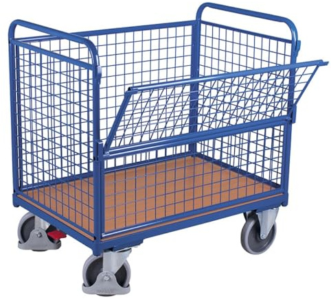 Drahtkastenwagen RAL5010 Enzianblau Gitterwagen Kastenwagen Drahtgitterwagen