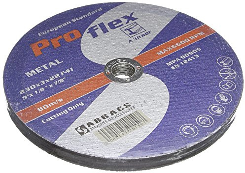 connect 32057 Abracs Flat Cutting Discs 230mm x 3.0mm 5pc