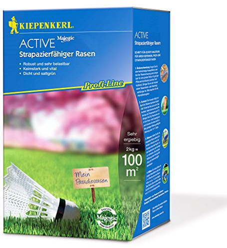 Rasenmischung Spiel- und Sportrasen, Strapazierfähiger ACTIVE Majestic von Kiepenkerl 2 Kg