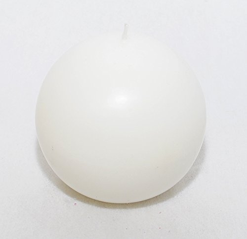 Candela A Sfera Diametro 10 Cm (Bianco)