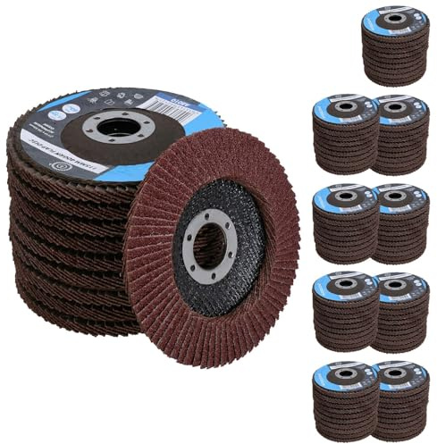 10 x Flap Discs 40 Grit Angle Grinder 4.5 (115mm) Flat Sanding Grinding TE230