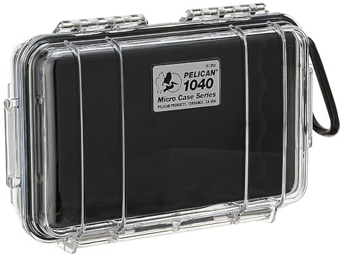 Pelican 1040 Micro Case (Black/Clear), Model:1040-025-100