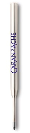 Caran d'Ache - Cartuccia di ricarica per penna a sfera, misura grande, colore blu medio, medium blue