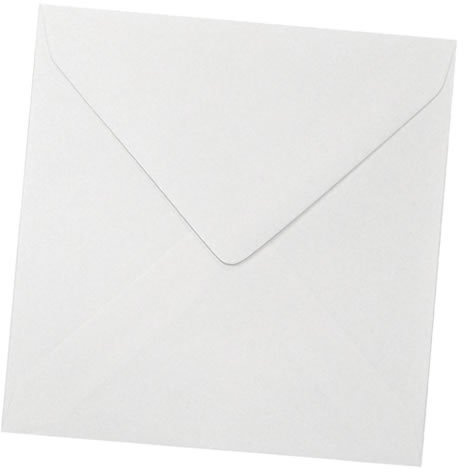 50 6 x 6 Square White Envelopes for Greetings Cards 155mm x 155mm Free Post - 100gsm Premium Thickness