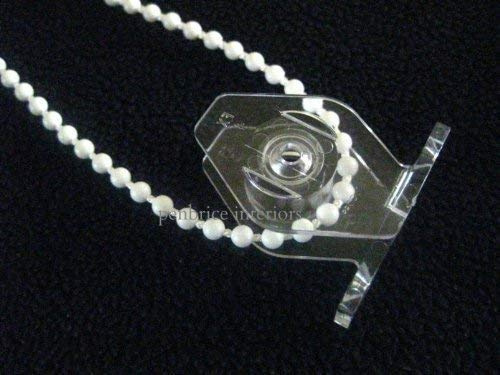 6 Clear blind cord guide Two part child safety clip for beaded roller cord chains