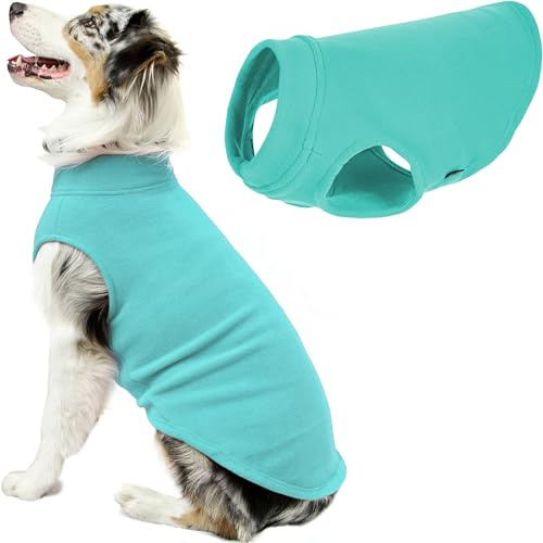 GOOBY Stretch fleeceväst hundtröja – mynta, 3X-Large – varm pullover fleece hundjacka – vinterhundkläder för små hundar pojke eller flicka – hundtröjor för små hundar till hundtröjor för stora hundar