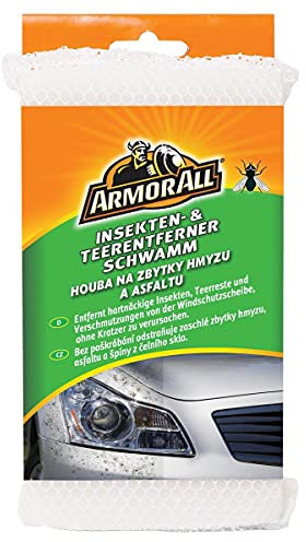 ARMOR ALL Insekten- & Teerentferner-Schwamm, entfernt Vogelkot + Baumharz ohne Kratzer von Scheiben + Karosserie