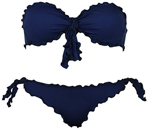 Bikinifärger Bandeau Bikini Made in Italy med Slip eller Brasiliansk kvinna Hav