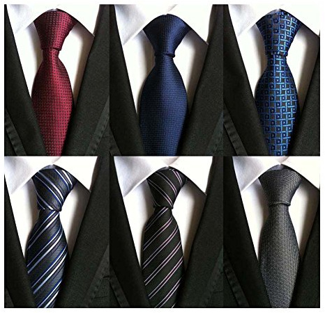 WeiShang Lot 6 PCS Classic Men's Tie Necktie Woven JACQUARD Neck Ties