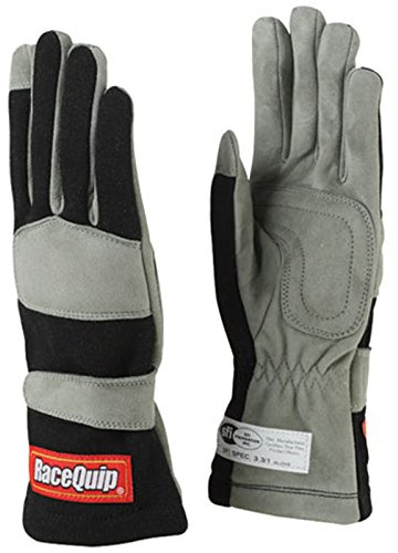 Racequip 351005 Gloves Single Layer Large Black SFI