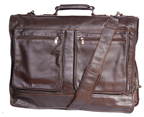 Echte Luxus Leder Anzug Kleidersäcke A112 Braun Travel Cabin Bag
