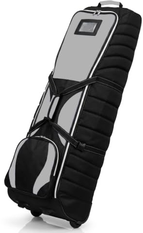 Longridge Tour Deluxe Roller Copertina da viaggio per il golf, Nero/Argento