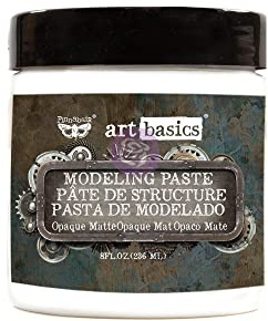 Prima Marketing Finnabair Art Basics Modeling Paste 8 Oz-Opaque Matte, Multicolored, 8 Fl. Oz