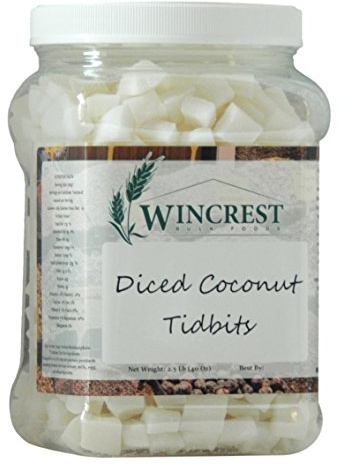 Diced Coconut Tidbits - 15mm - 2.5 Lb Economy Size Tub
