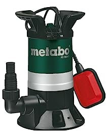 metabo Schmutzwasser-Tauchpumpe PS 7500 S - 450 W, 7500 l/h, 5 m Förderhöhe - Robustes Gehäuse, Überlastschutz - Ideal für Keller, Tanks und Gartenbewässerung - Inkl. Zubehör