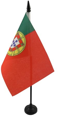AZ FLAG Bordsflagga Portugal 15x10 cm Portugisisk 100D Polyester Plastfot