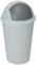 Spetebo - Poubelle XXL avec couvercle coulissant couleurs assorties – 50 l – Poubelle ronde avec couvercle dôme – Seau cosmétique poubelle - seau poubelle gris ou blanc.