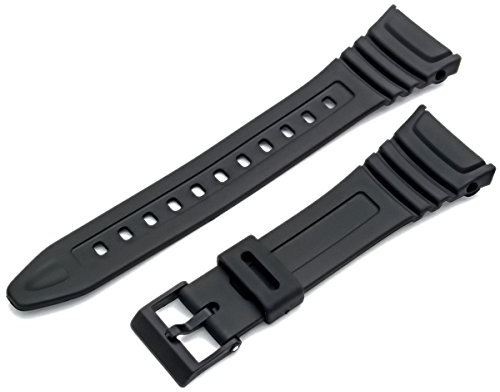 Watch Strap Flexible Black Resin to fit Casio 577EA1 (W96 W-96H W96H)