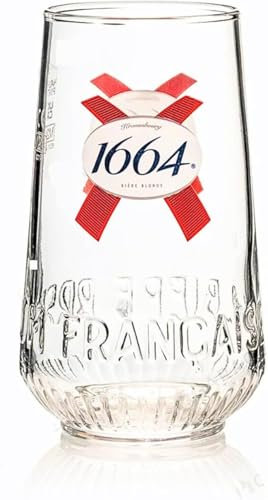 Kronenbourg 1664 Classic Tulip Pint Glasses CE 568ml/20oz (Set of 2)