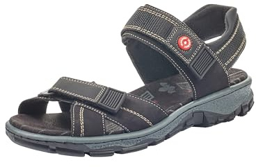 Rieker 68851, Sandales femme, Noir (Schwarz/Schwarz 00), 38