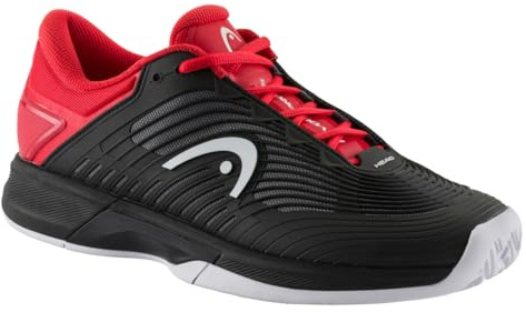 HEAD Revolt Pro 4.5 Men Tennis Shoe, Black/Red, 6.5
