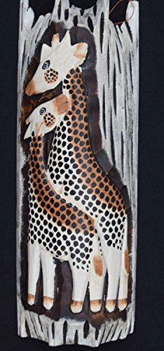 Interlifestyle Wandmaske 30cm mit Giraffen Motiv im Afrika Look Maske Holzmaske