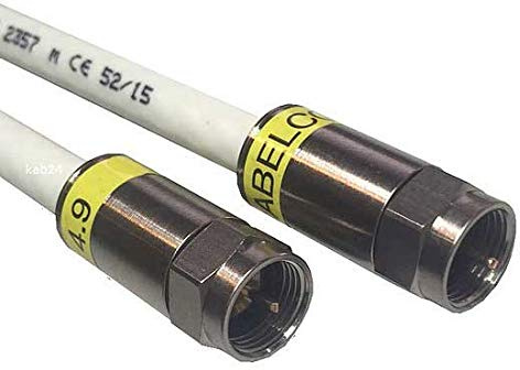 kab24® HQ Antennenkabel Schirmung > 115 dB EN 60966-2-6 Klasse A+ mit beidseitigen Kompressionssteckern (8m, F-Stecker Gewinde <> F-Stecker Gewinde)