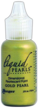 Ranger Liquid Pearls Dimensional Pearlescent Paint .5oz, Gold Pearl