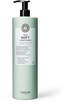 Maria Nila True Soft, Balsam 1000 ml, För torrt hår, Arganolja återfuktar & minskar frissighet, 100% Vegan & sulfat-/parabenfri