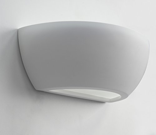 Zenon Lighting Collection Alba Range Modern Semi Circular Indoor White Ceramic Wall Light Fixture M0043