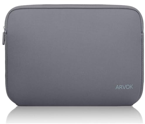 Arvok 11 11,6 12 Zoll Laptoptasche Schutzhülle Wasserdicht Neoprene, Laptop Sleeve Case Laptophülle Notebook Hülle Tasche für Acer/Asus/Dell/Fujitsu/Lenovo/HP/Samsung/Sony, Grau