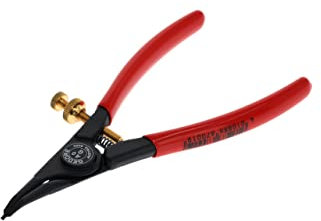 GEDORE Pinza di Montaggio per Anelli di Sicurezza Esterni, Pinza Seeger, con Molla di Apertura e Vite di Regolazione, Becchi Inclinati a 30°, Diametro Punte 0.7 mm, 8000 A 0G