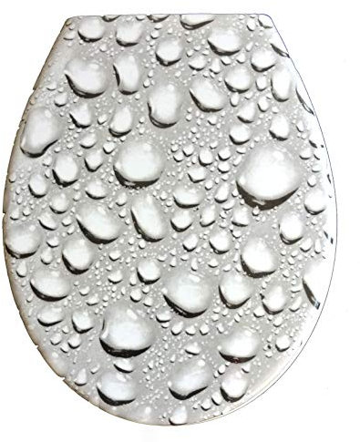 Duroplast WC Sitz Klobrille Modell Tropfen mit Absenkautomatik, zur Reinigung abnehmbar, 59853