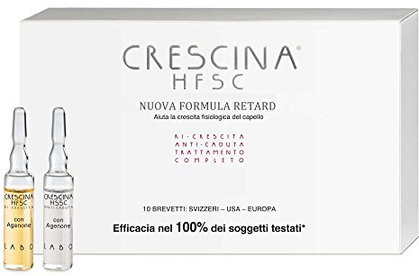 Labo Crescina - Tratamiento completo para el crecimiento anticaída del cabello HFSC Retard 200 para mujer 20 + 20 ampollas