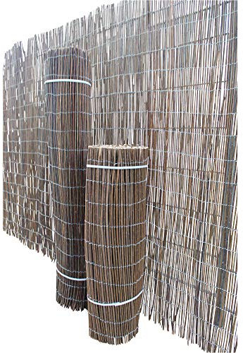 TOP MULTI Weidenmatte Weidenzaun Sichtschutz Schilfrohrmatte Windschutz 1m x 5m