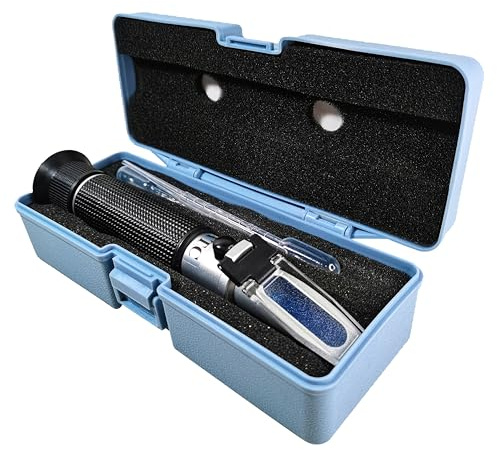 Agriculture Solutions Refraktometer für Meerwasser- und Meerwasser-Aquarien, 0-100 PPT mit automatischer Temperaturausgleich