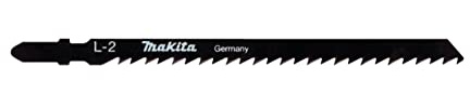 Makita A-86309 Stichsägeblatt L-2 HCS 5 Stück, extra langes Universalblatt für schnelle Schnitte in Holz und Kunststoff von 5 bis 90 mm Materialstärke