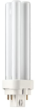 Philips Lighting 383265 PL-C - Lampada fluorescente compatta lineare, 13 Watt, 4 pin, attacco G24q-1, 900 lumen, 82 CRI, 3000 K, luce bianca calda