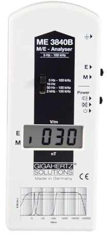 Gigahertz Solutions ME3840B | Elektrosmog Messgerät für Niederfrequenz (5Hz-100kHz) | Präzise & zuverlässige Messung von Elektrischer & Magnetischer Feldstärke