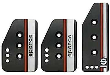 Sparco 037879OP01 Pedale Settanta, Schwarz 3Pcs Normale