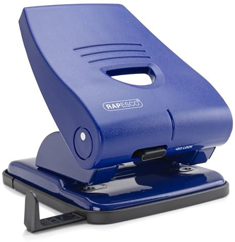 Rapesco PF835PL2 2-Fach Locher 835-P, 40 Blatt Stanzkapazität, Blau